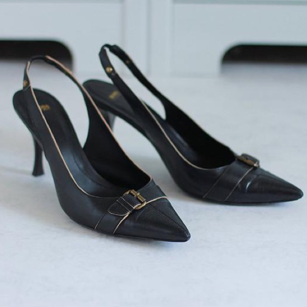 Hugo Boss Pumps Black Leather Heels